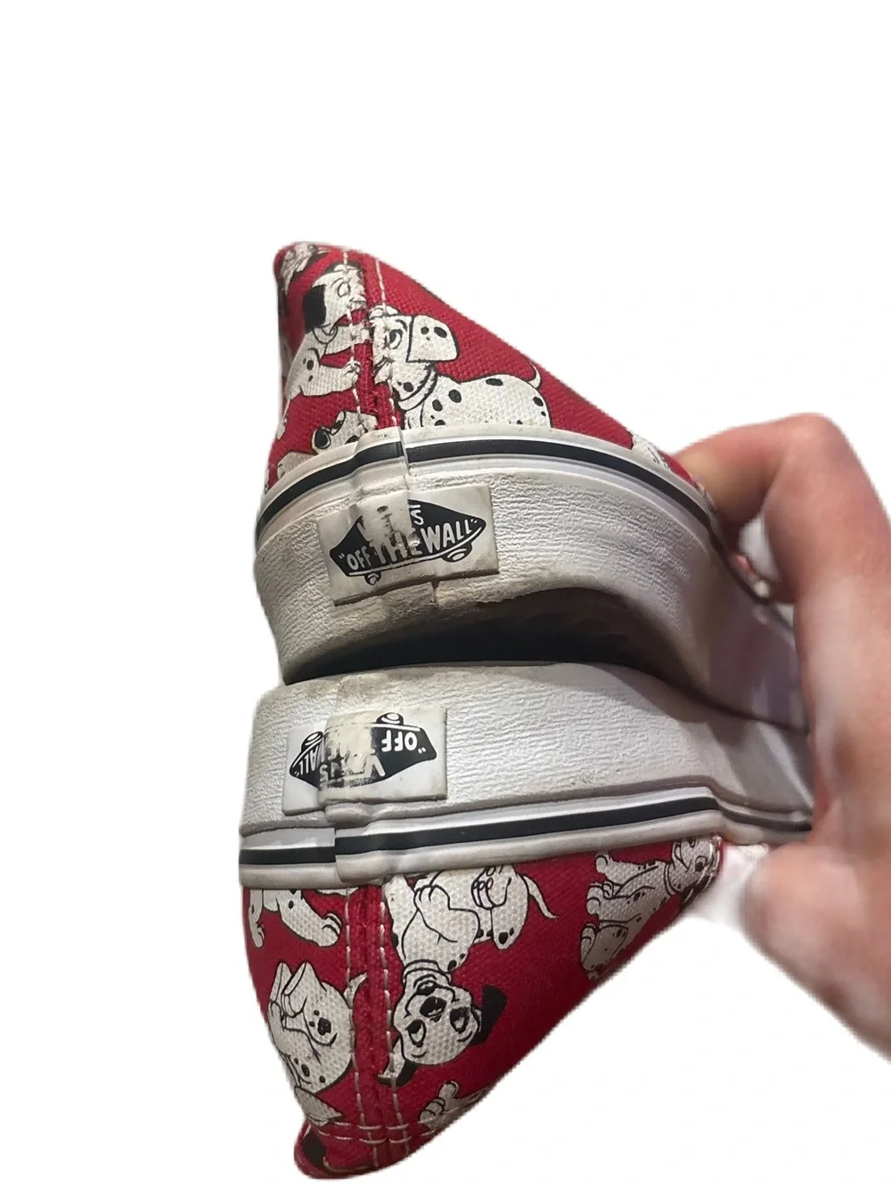 Vans Disney 101 Dalmatian Print Canvas Sneakers Sz 11 Women 9.5 Men’s Red Shoes